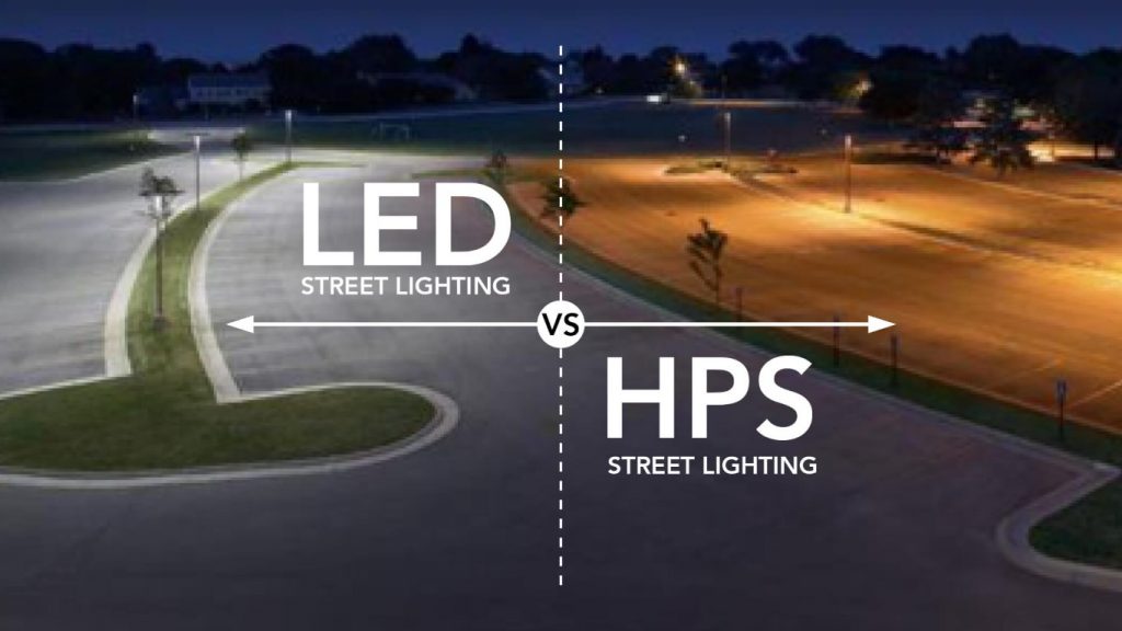השוואה תאורת לד לעומת HPS ו- LPS